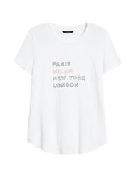 Slub Cotton-Modal Graphic T-Shirt