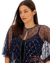 Joanna Hope Sequin Cape Cover Up