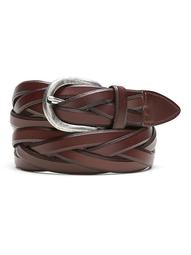 Wide Braided Leather Belt
