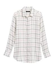 Parker Tunic-Fit Flannel Shirt