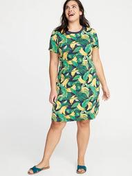 Fitted Jersey Plus-Size Tee Dress