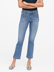 Mid-Rise Crop Flare Utility Jean