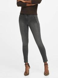 Mid-Rise Skinny Zip Pocket Jean