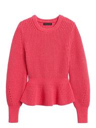 Cropped Peplum Sweater