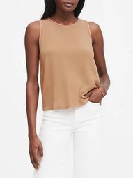 Cropped EcoVeroâ¢ Button-Back Tank
