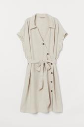 H&M+ Linen-blend Shirt Dress
