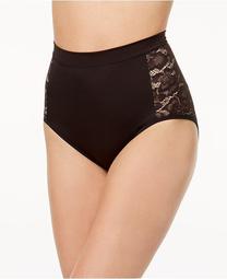 Women's  Firm Foundations Firm-Control High-Waist Lace-Panel  Brief DM1028