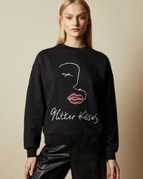 Glitter kisses sweater