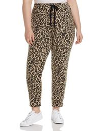 Brushed Leopard-Print Jogger Pants