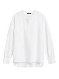 JAPAN EXCLUSIVE Oversized Banded-Collar Shirt