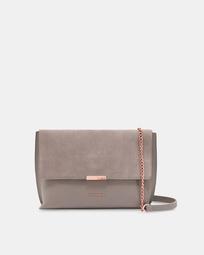 Small suede detail cross body bag
