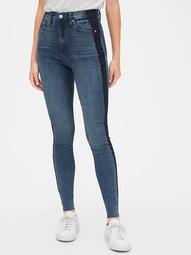Sky High Side-Stripe True Skinny Ankle Jeans with Secret Smoothing Pockets