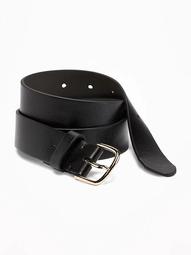 Faux-Leather Belt for Women (1 1/4")