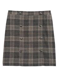Plaid Trench Mini Skirt