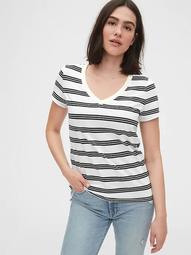 Vintage Stripe V-Neck T-Shirt