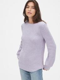 Shaker Stitch Crewneck Sweater