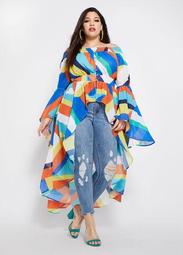Abstract High-Low Duster