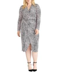 Bret Leopard Jersey Ruched Dress