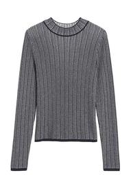 Cropped Textured Sweater Top