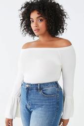 Plus Size Bell-Sleeve Top