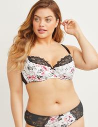Floral Lightly Lined French Balconette Bra