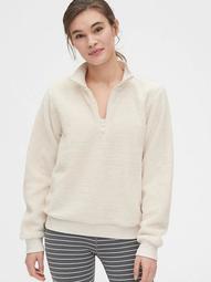 Sherpa Half-Zip Pullover Sweatshirt
