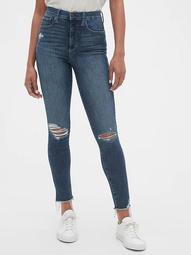High Rise Distressed Favorite Jeggings with Secret Smoothing Pockets