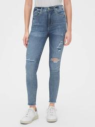 High Rise Rip & Repair Favorite Jeggings with Secret Smoothing Pockets