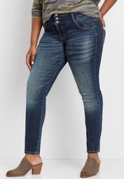 plus size KanCan&trade; high rise stacked waist skinny jean