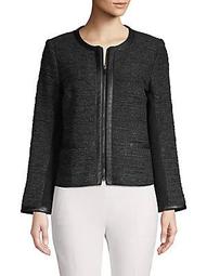 Edith Tweed Zip-Front Jacket