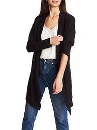 Ribbed Open-Front Cardigan