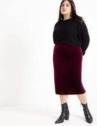 Velvet Column Skirt