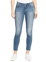 Perfect Raw-Edge Skinny Ankle Jeans