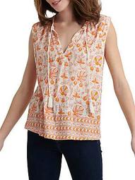 Printed Cotton Blend Top