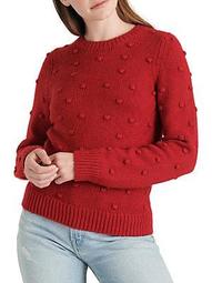 Bobble-Knit Crewneck Sweater