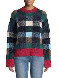 Grid Pattern Knit Sweater