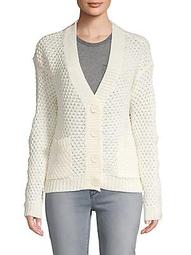 Textured Button-Front Cardigan