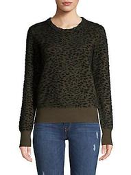 Leopard-Print Crewneck Sweater