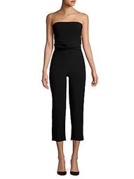 Knot-Front Strapless Jumpsuit
