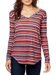 Candace Striped Cotton-Blend Tee