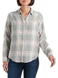 Plaid Cotton-Blend Shirt