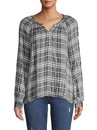 Plaid Pullover Top
