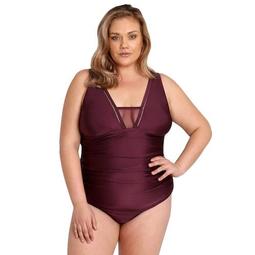 Plus Size LYSA Mesh Inset One-Piece Swimsuit