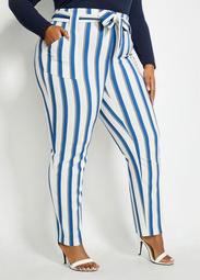 Striped Belted Pant