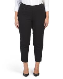 Plus Pull On Tummy Control Ankle Pants