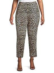 Cheetah-Print Tapered Pants