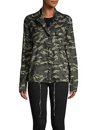 Camouflage-Print Snap-Front Jacket
