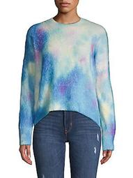 Tie-Dyed High-Low Sweater