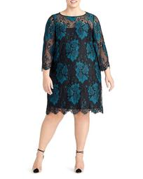 Madeline Two-Tone Lace Dress