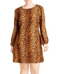 Leopard Puff-Sleeve Dress - 100% Exclusive